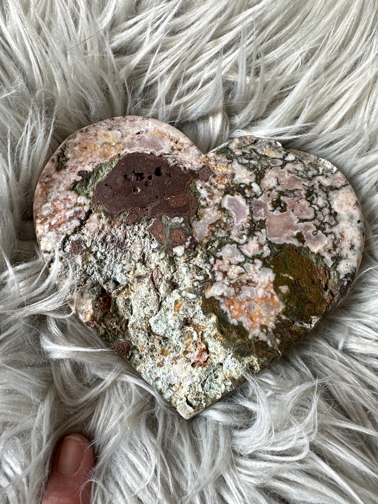 Pink amethyst high quality heart