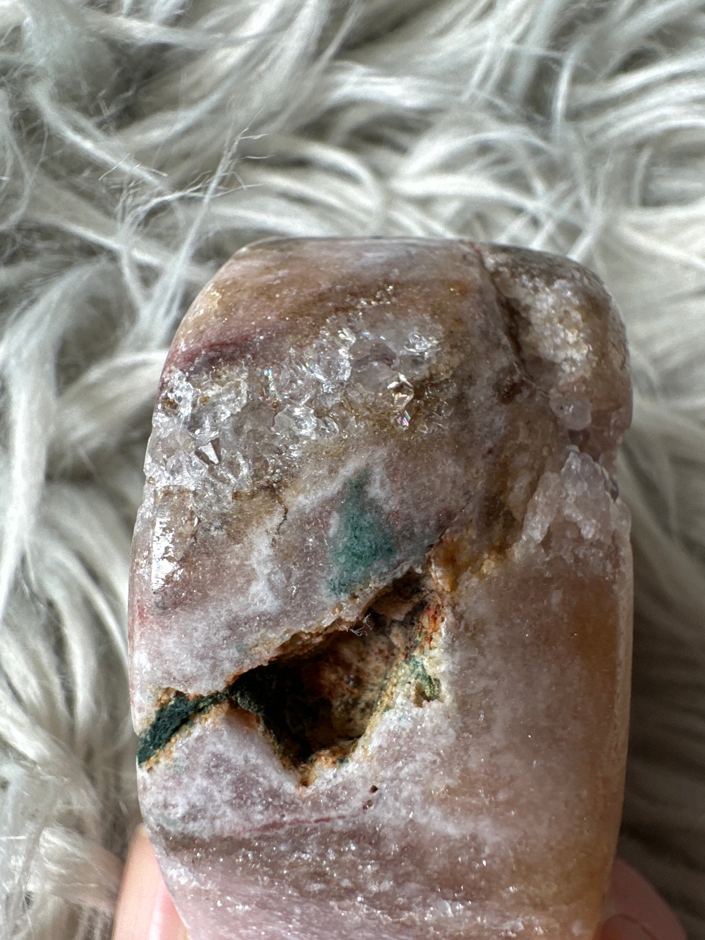 Pink amethyst heart.