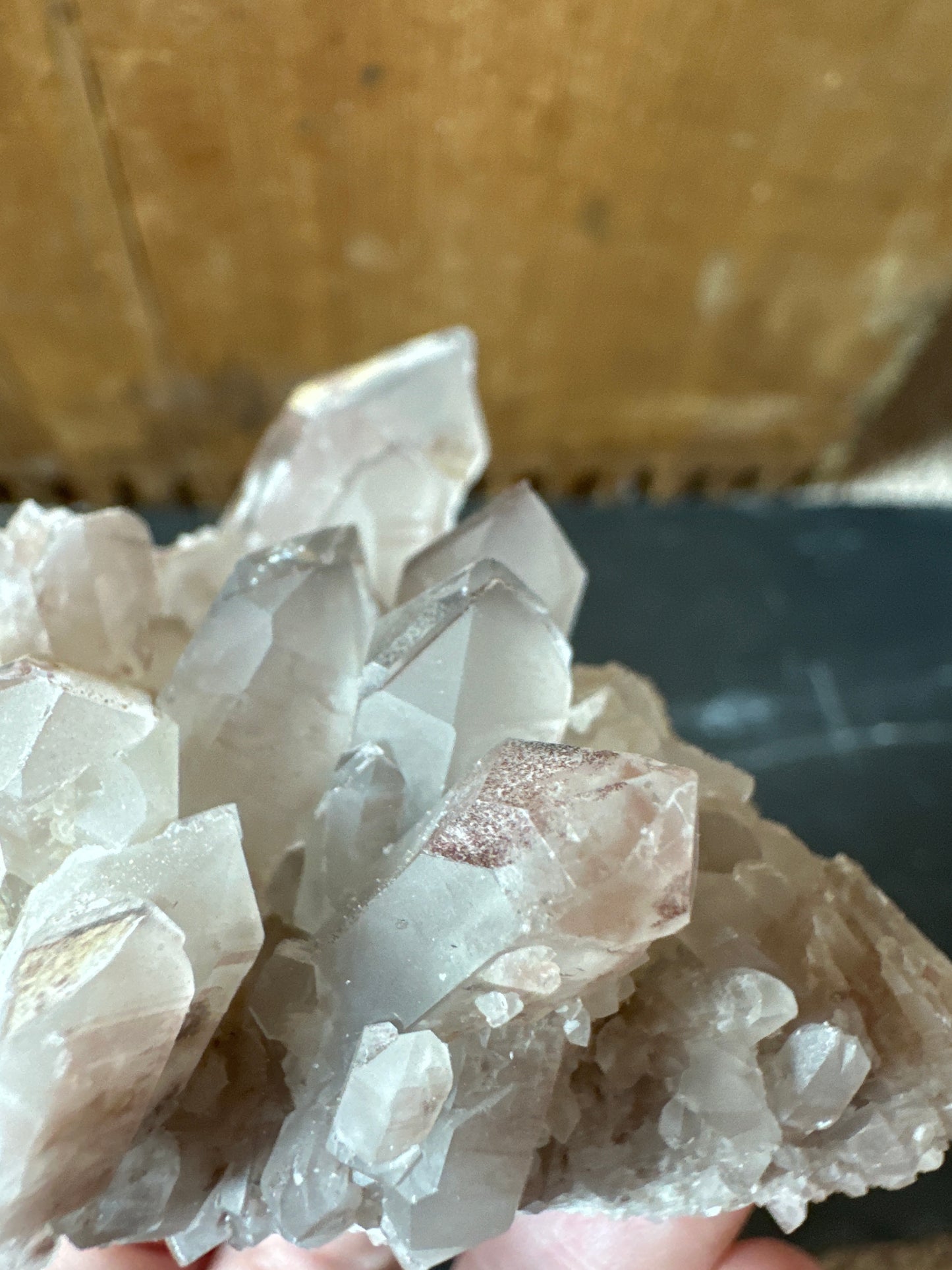 Quartz~ pink and black lithium