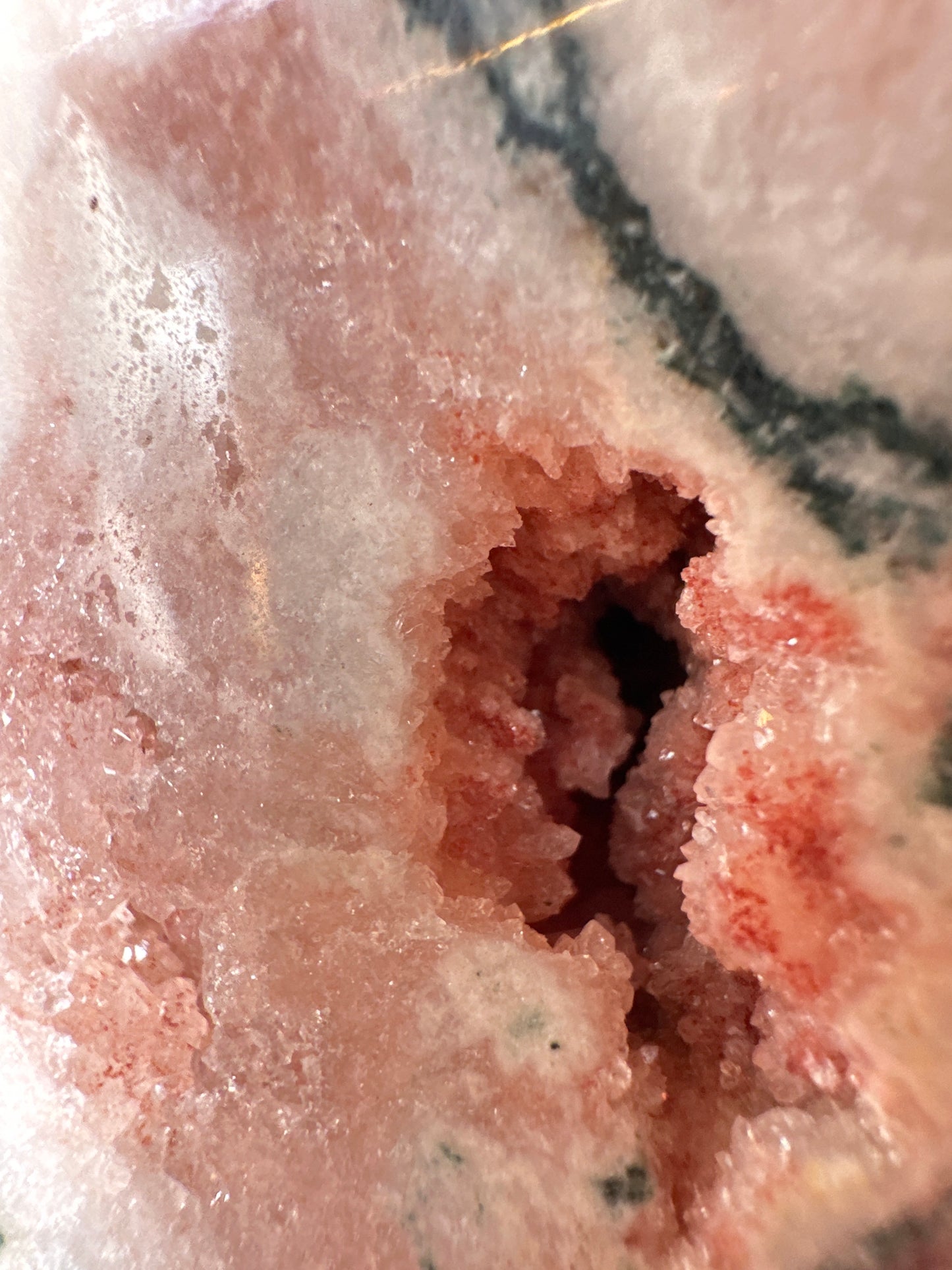 Pink amethyst heart. High quality