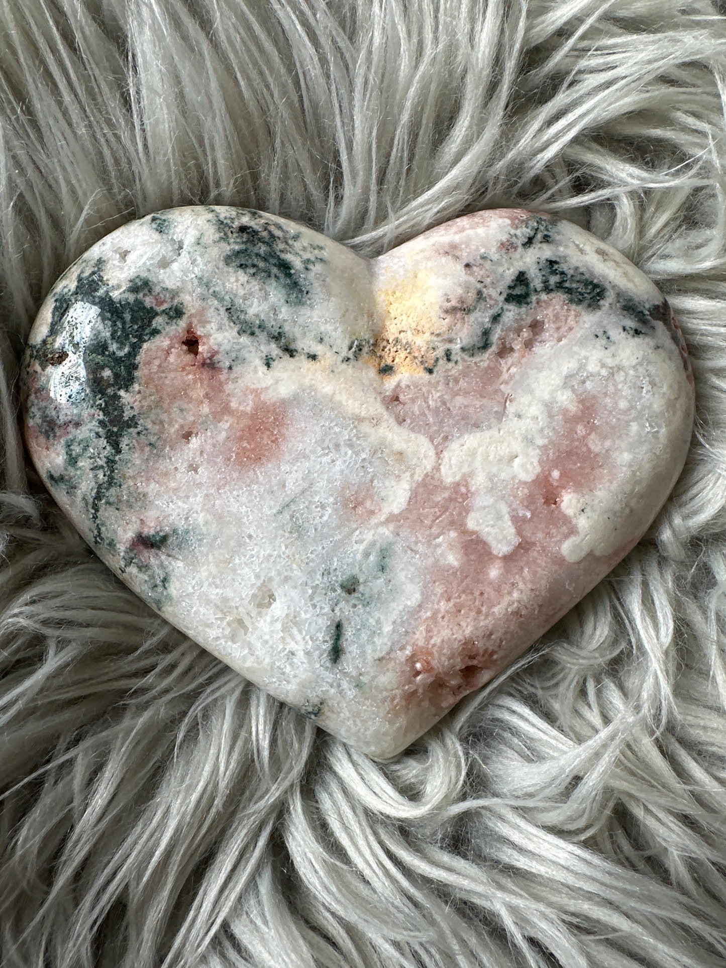 Pink amethyst heart. High quality