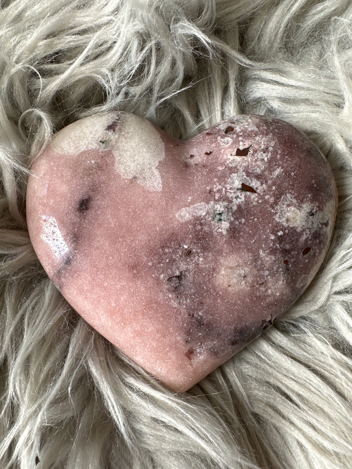 Pink amethyst heart
