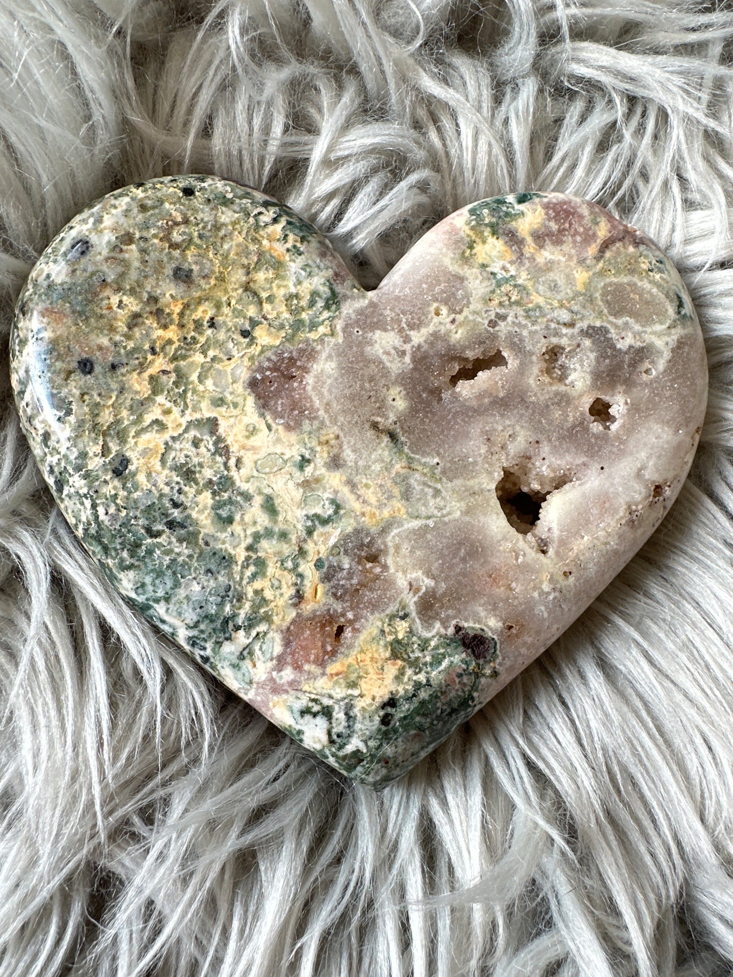 Pink amethyst heart.