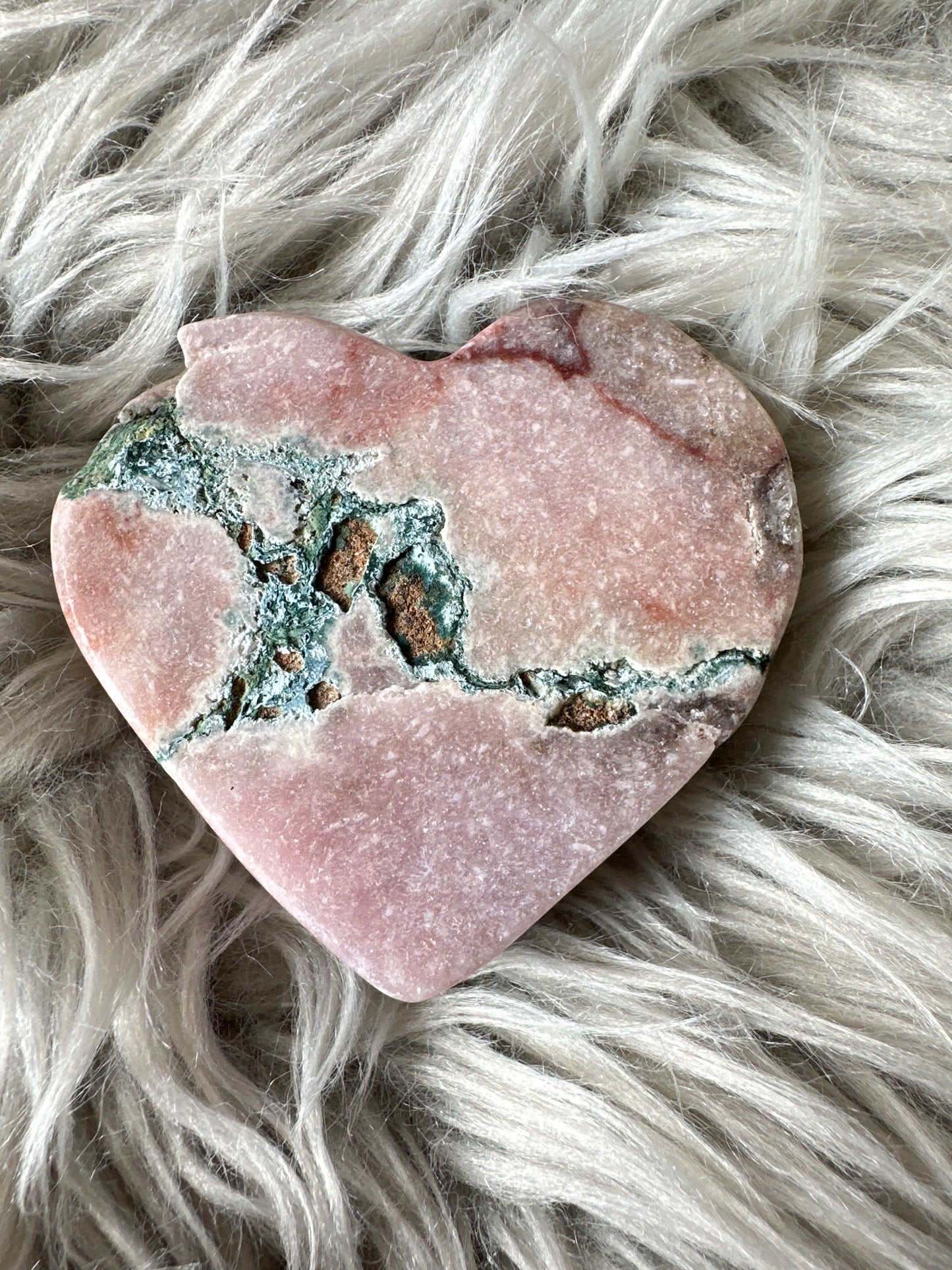 Pink amethyst heart.