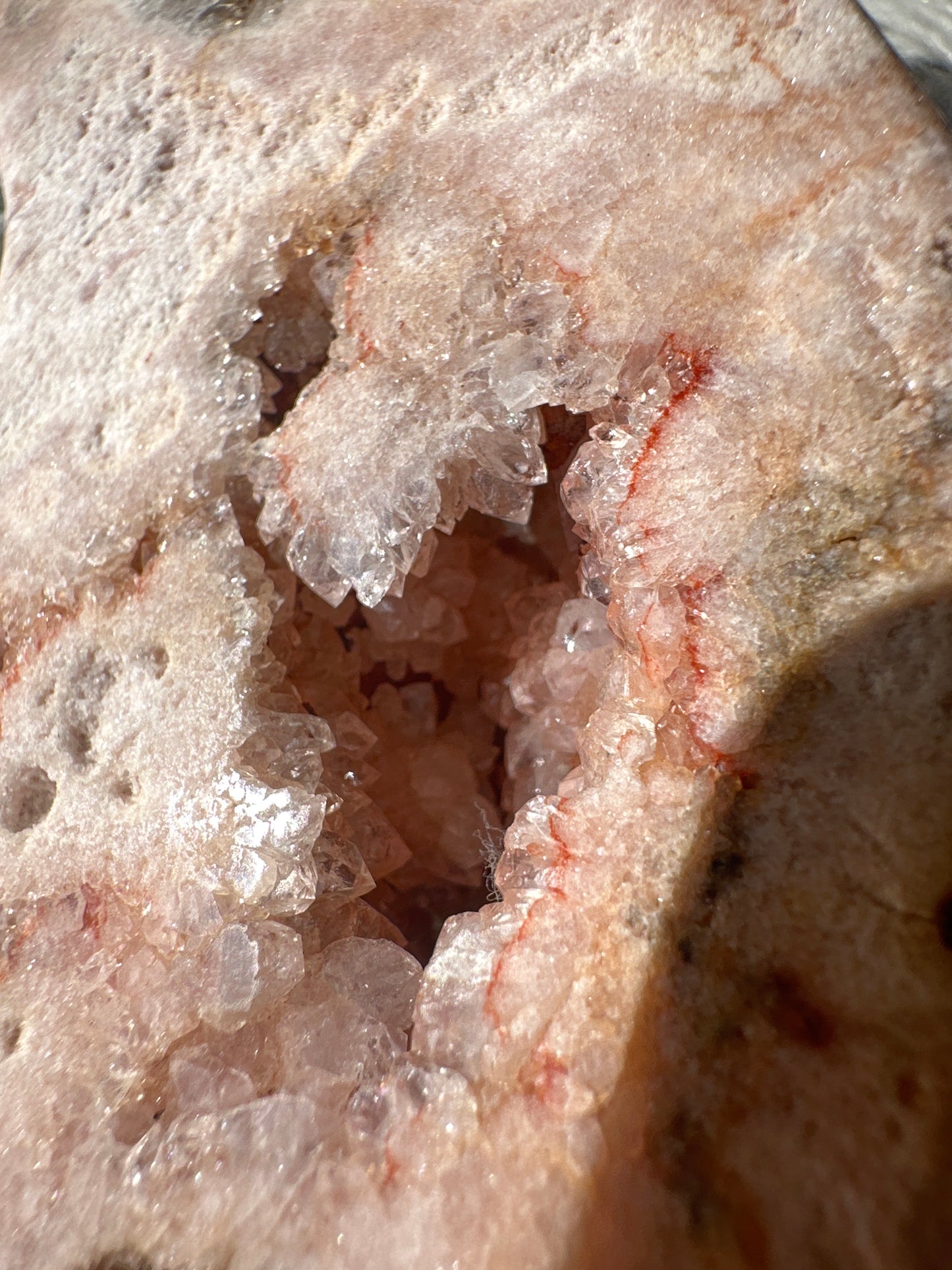 Pink amethyst moon. Lots of crystal pockets.