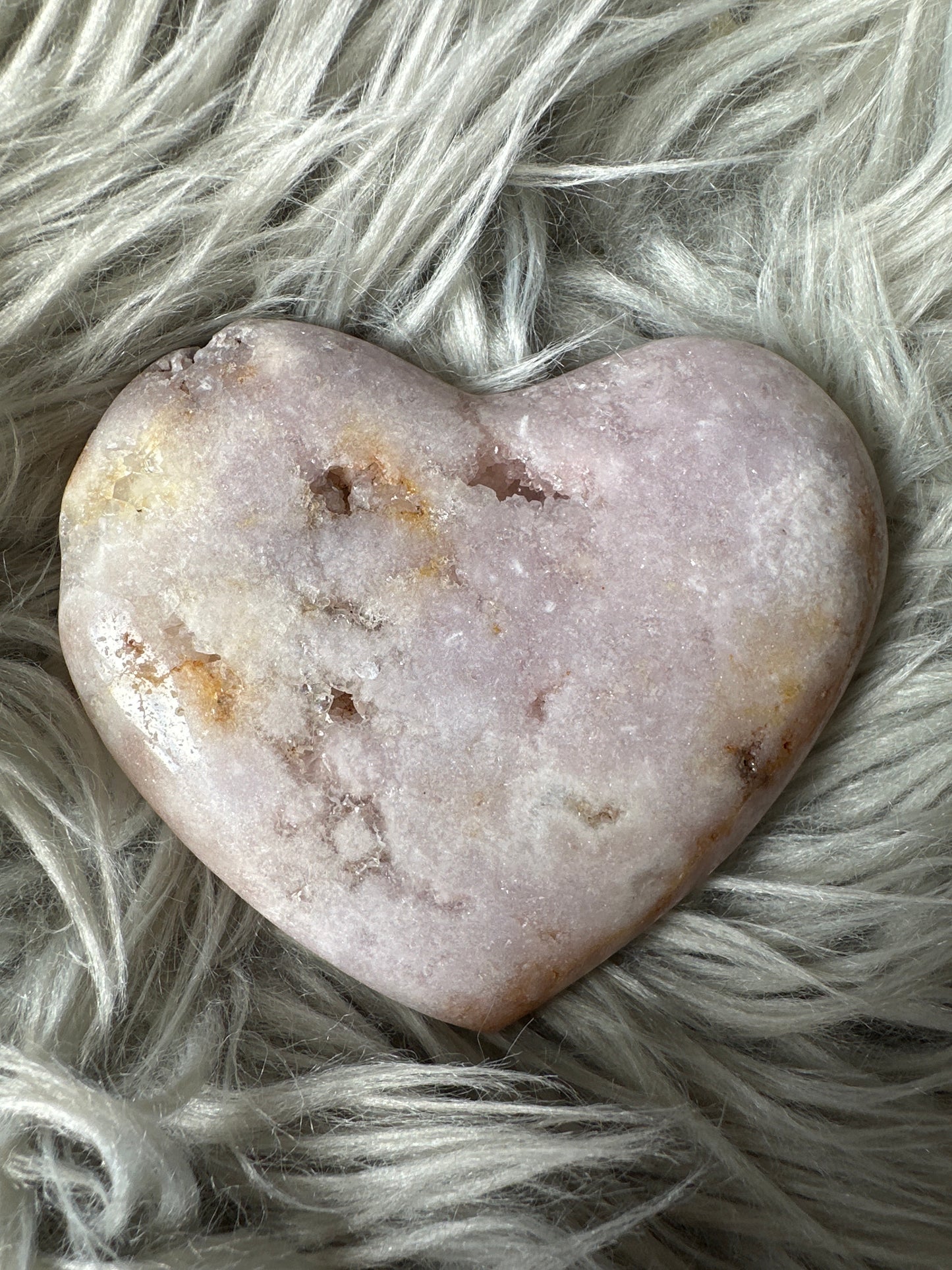 Pink amethyst heart