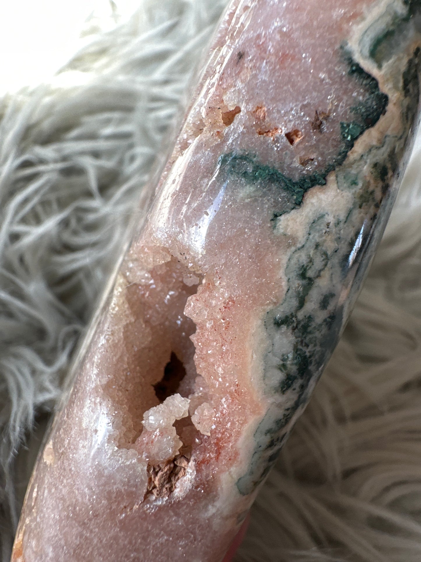 Pink amethyst heart.