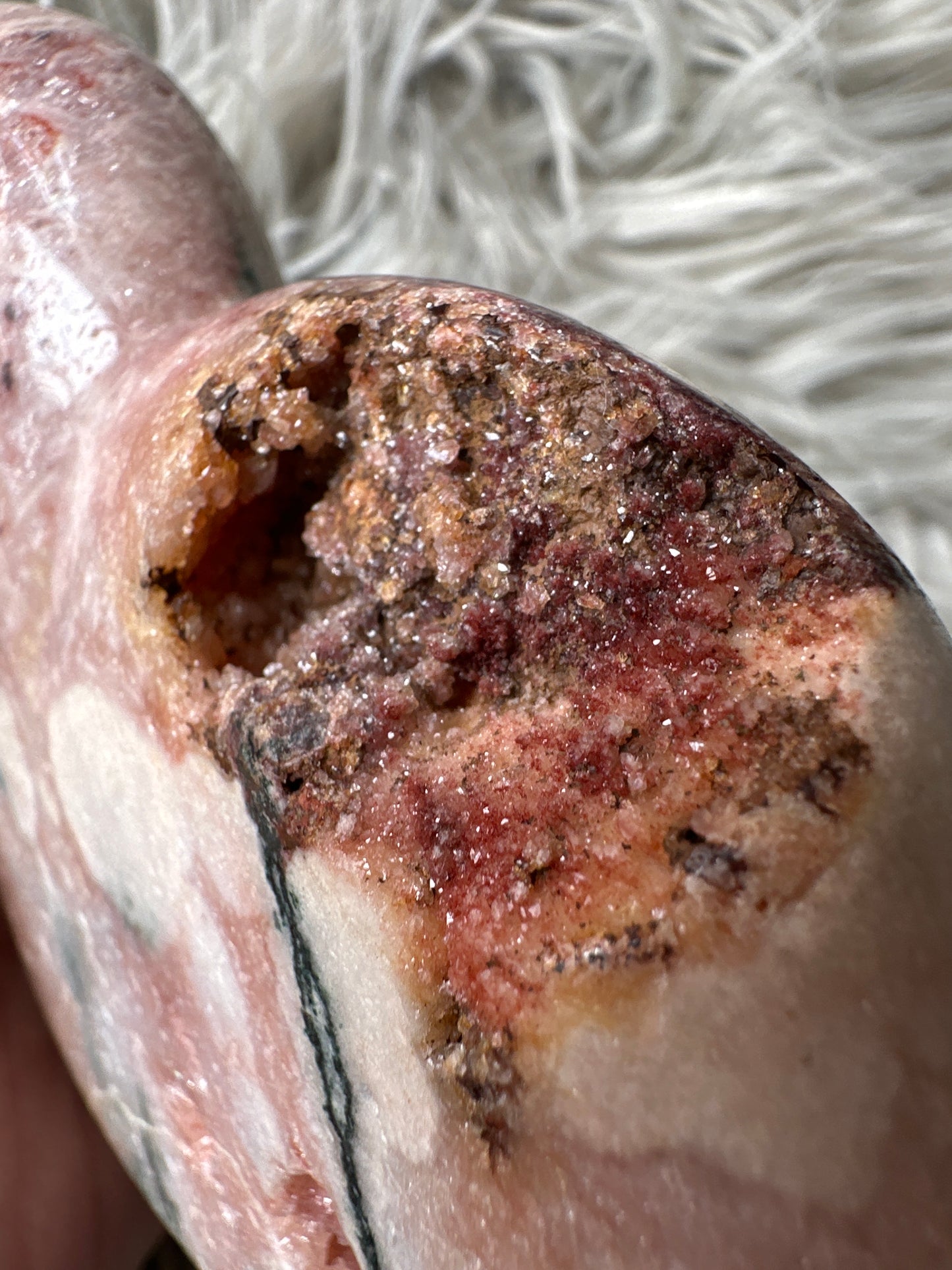 Pink amethyst heart. High quality