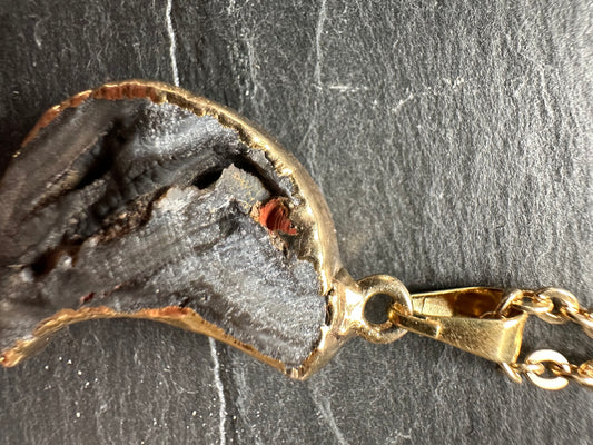 Chalcedony moon necklace