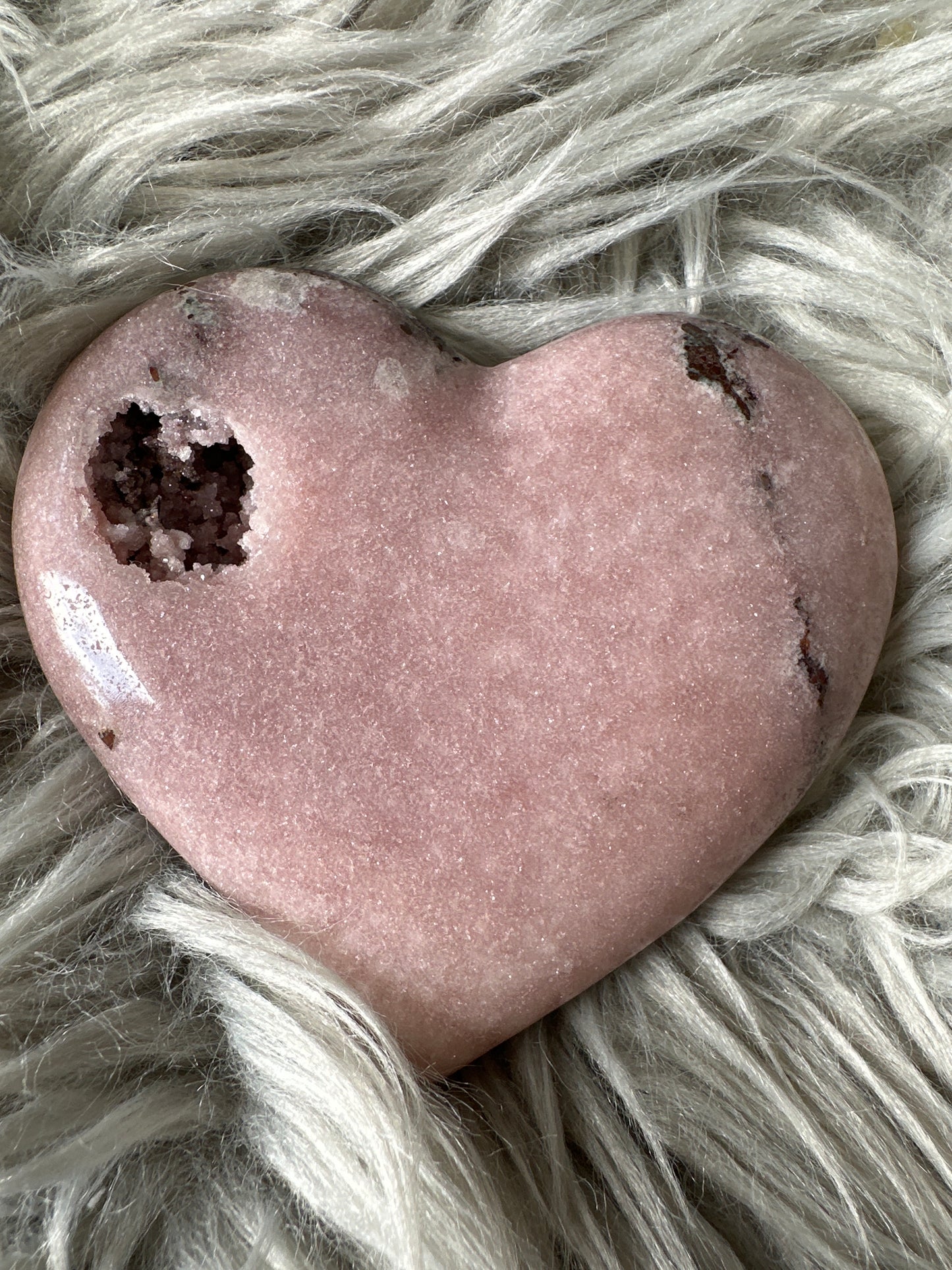 Pink amethyst heart
