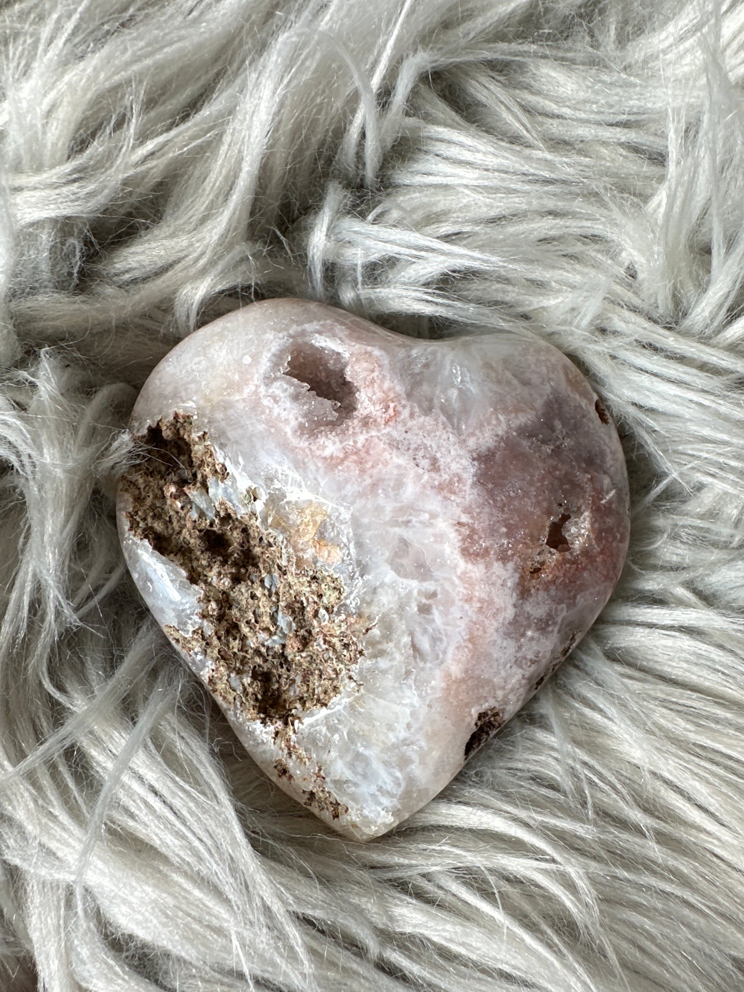 Pink amethyst heart. High quality