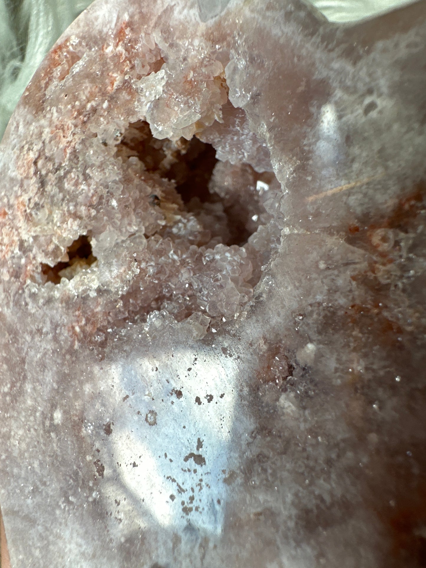 Pink amethyst heart. High quality