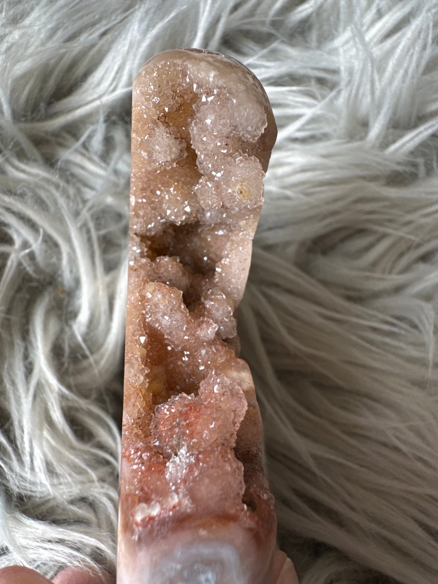 Pink amethyst high quality heart