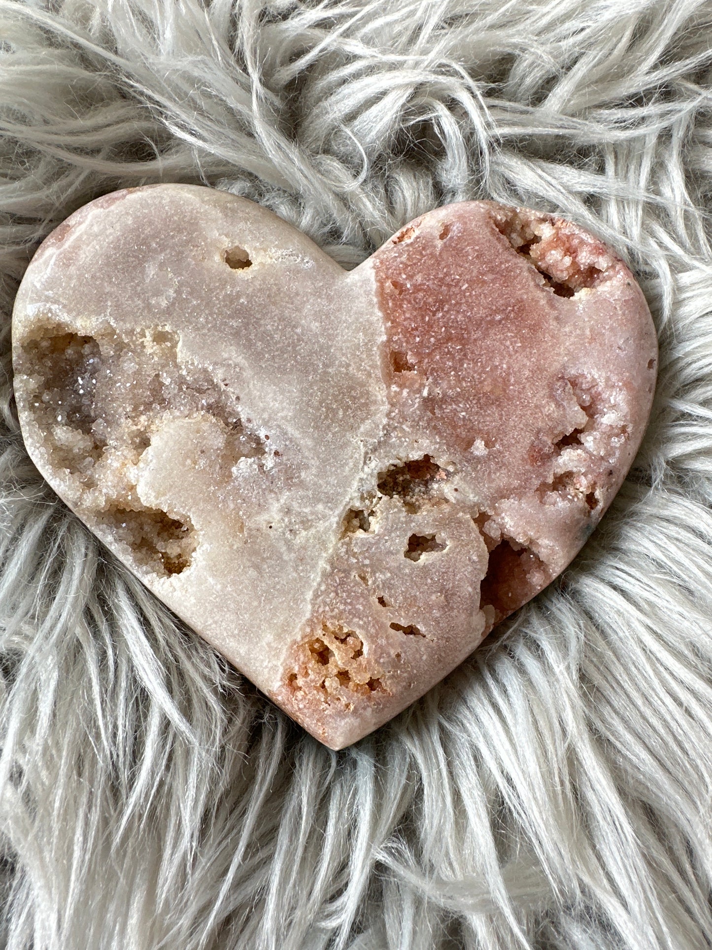 Pink amethyst heart.