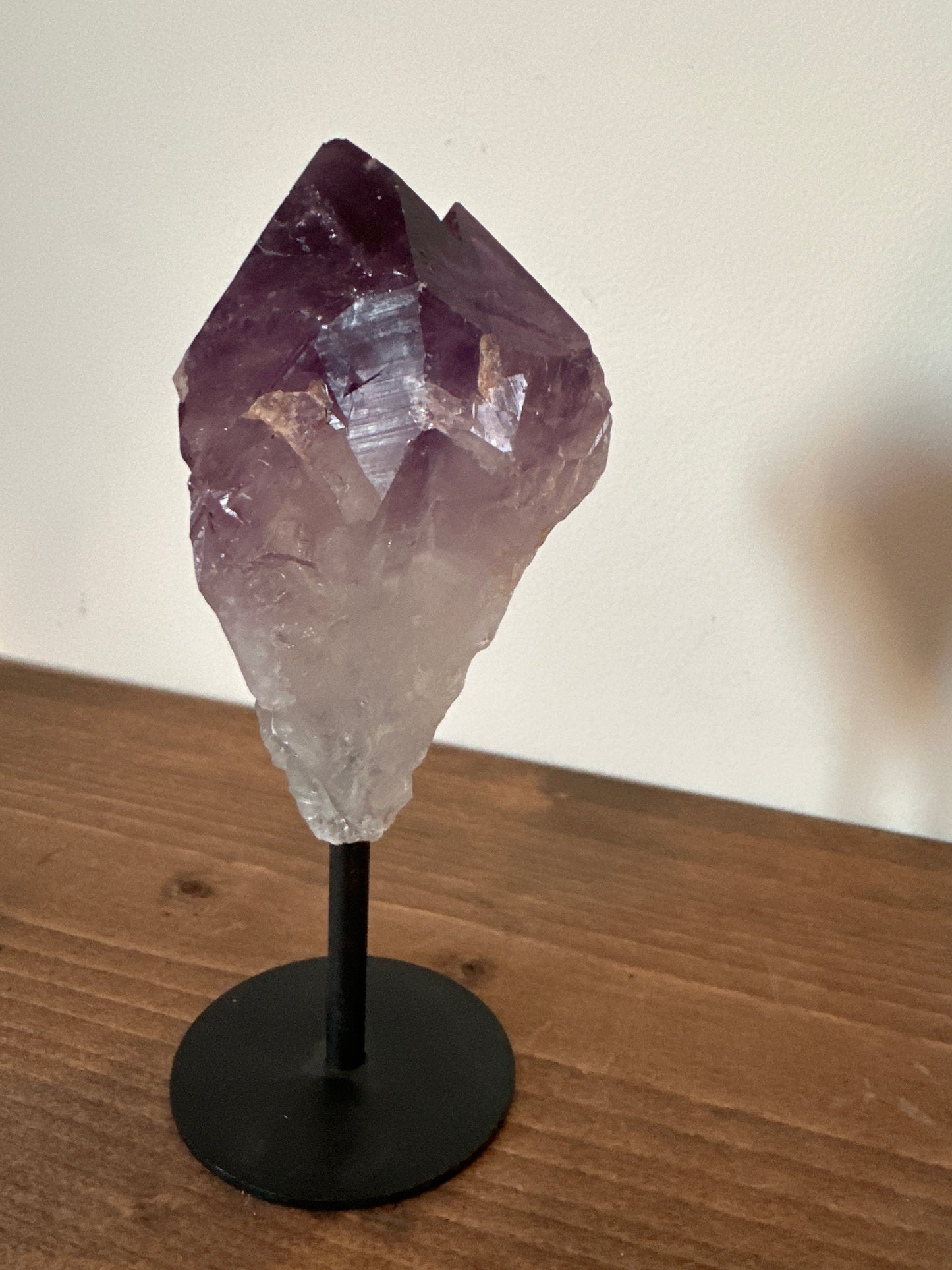 Amethyst point on stand