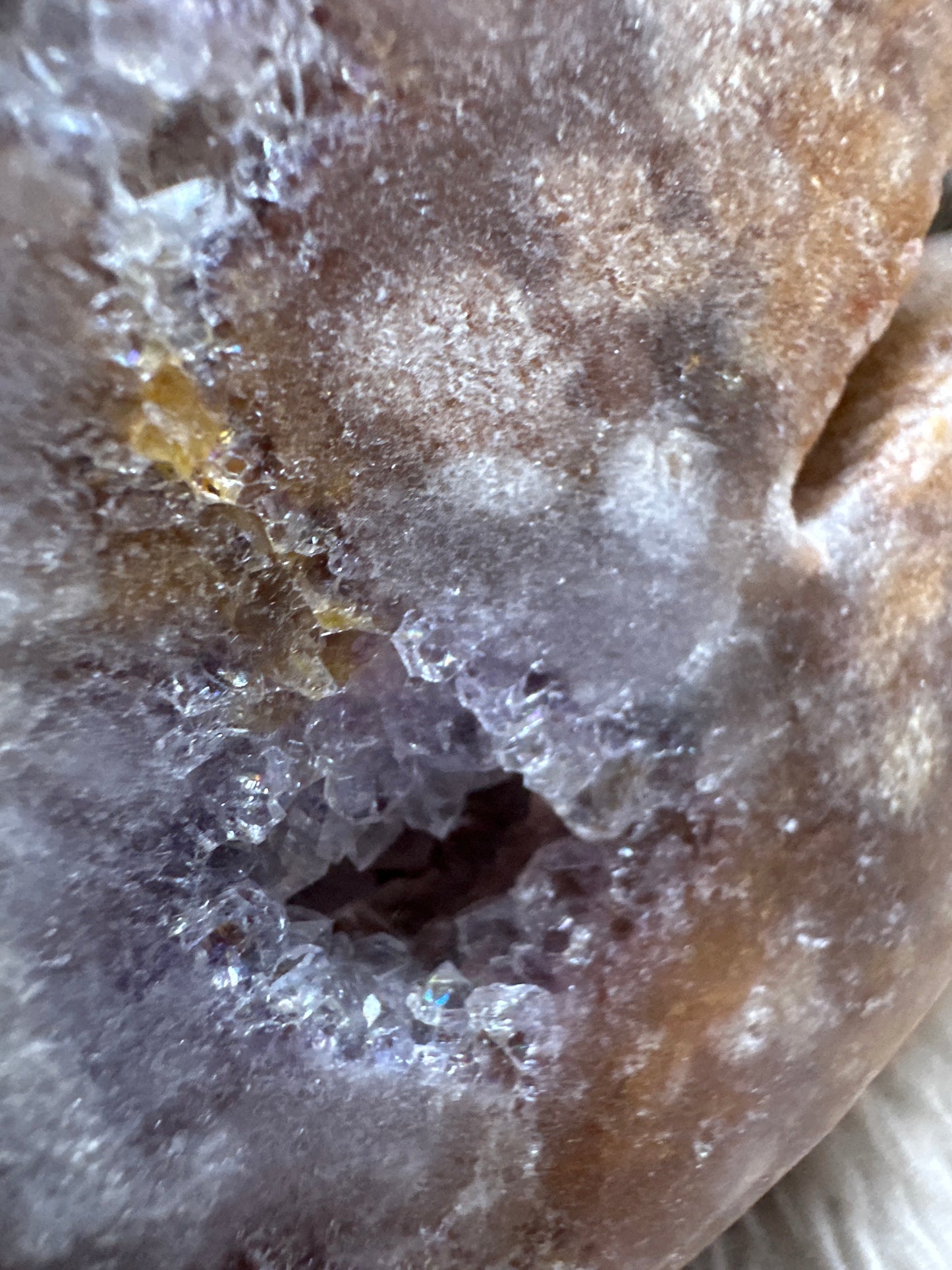 Pink amethyst carved cat