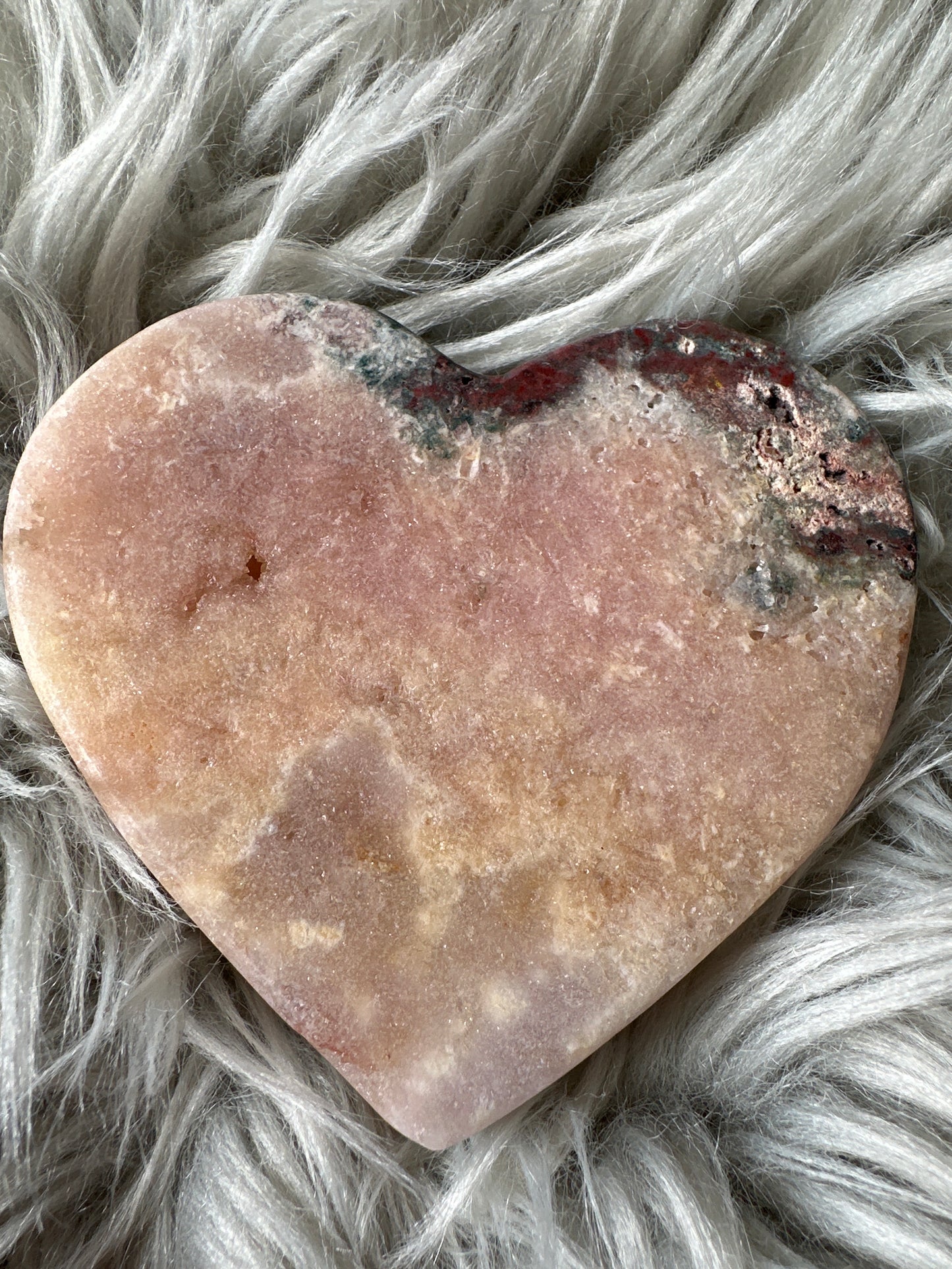 Pink amethyst heart.